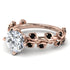 Leaves All Around Rose Gold Diamond Ring - Sydney 2ct No. 32